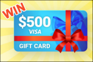 Win a $500 Prepaid Visa Gift Card